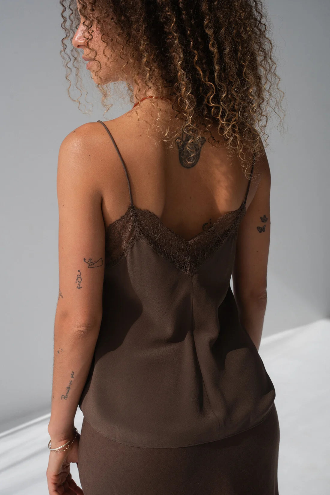 Frankie Silk Cami / Chocolate