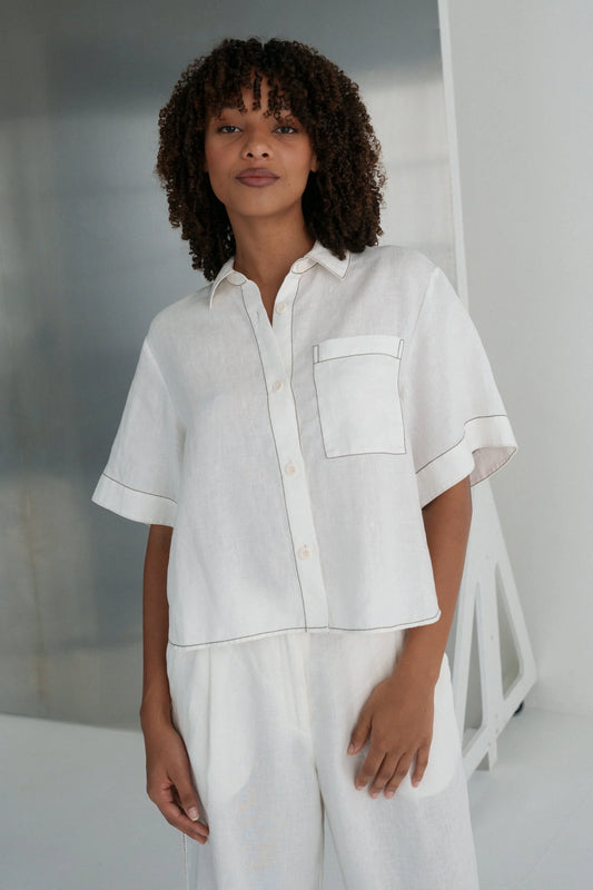 Nika Linen Shirt / Ivory
