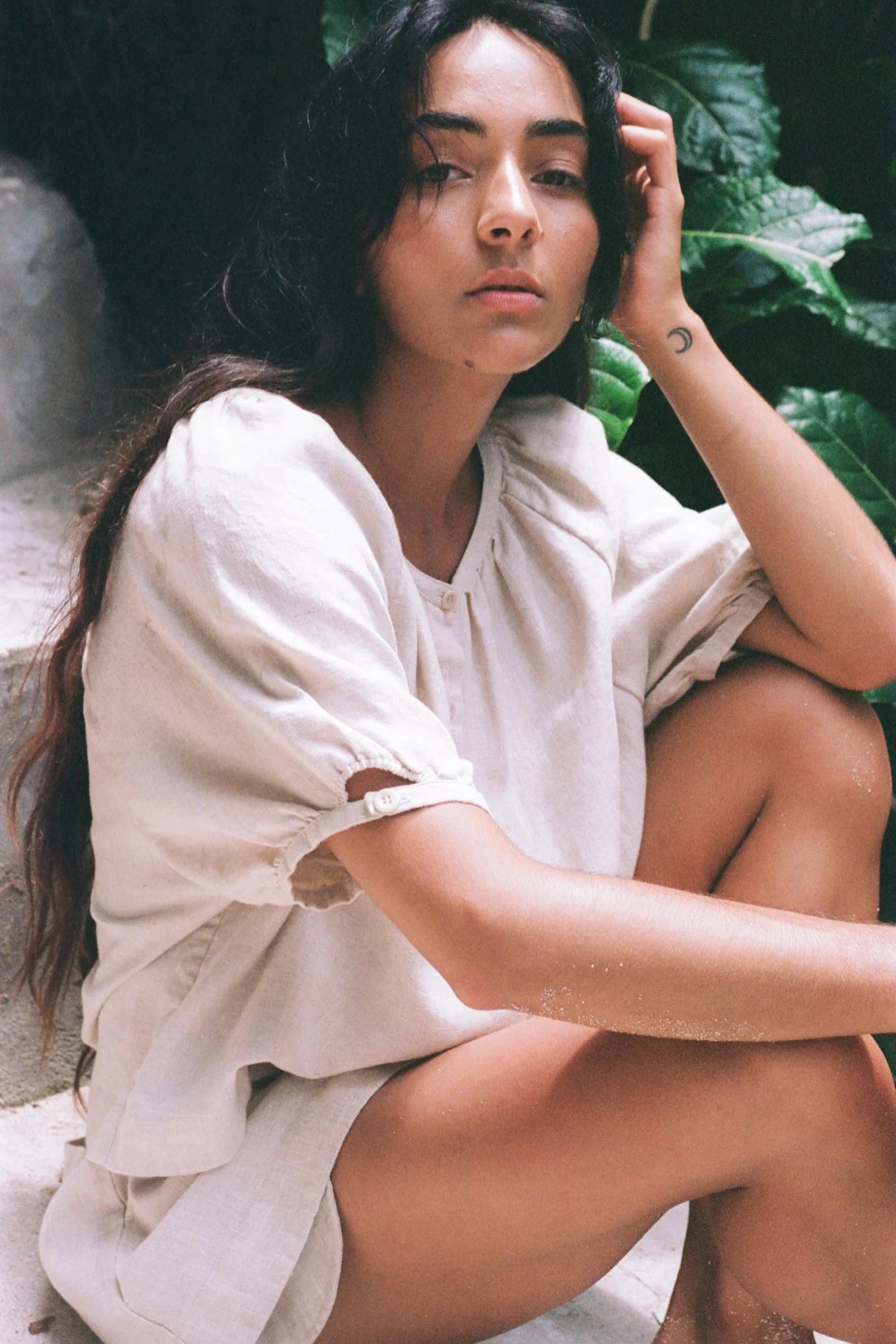 Pia Linen Top / Oatmeal