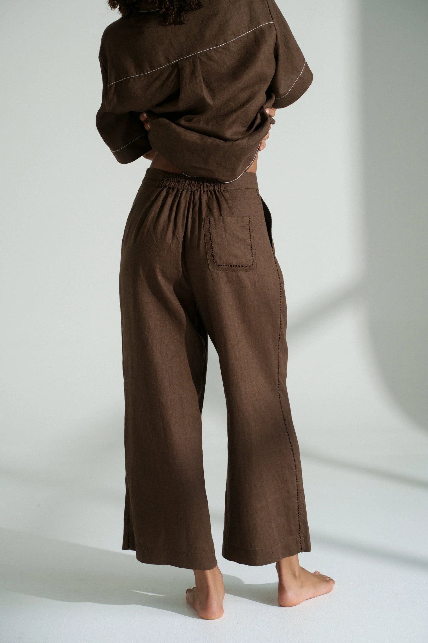 Rika Linen Pants / Chocolate
