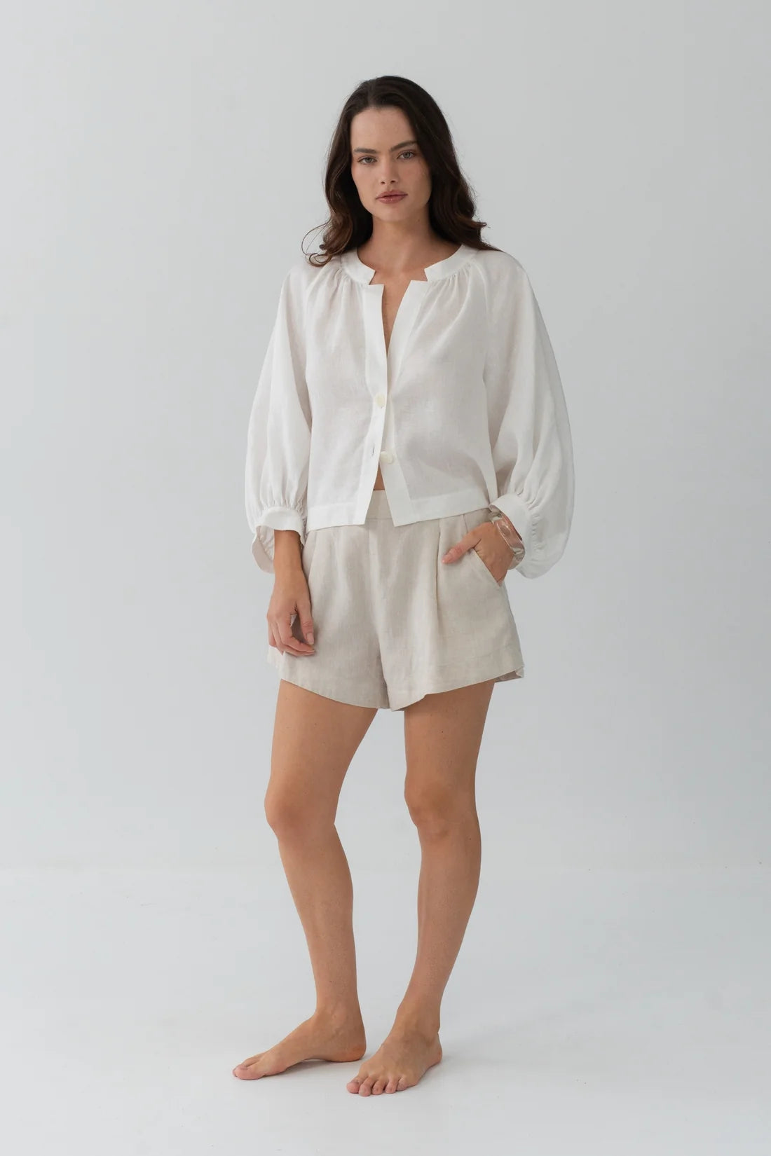 Rowan Linen Shirt / Ivory