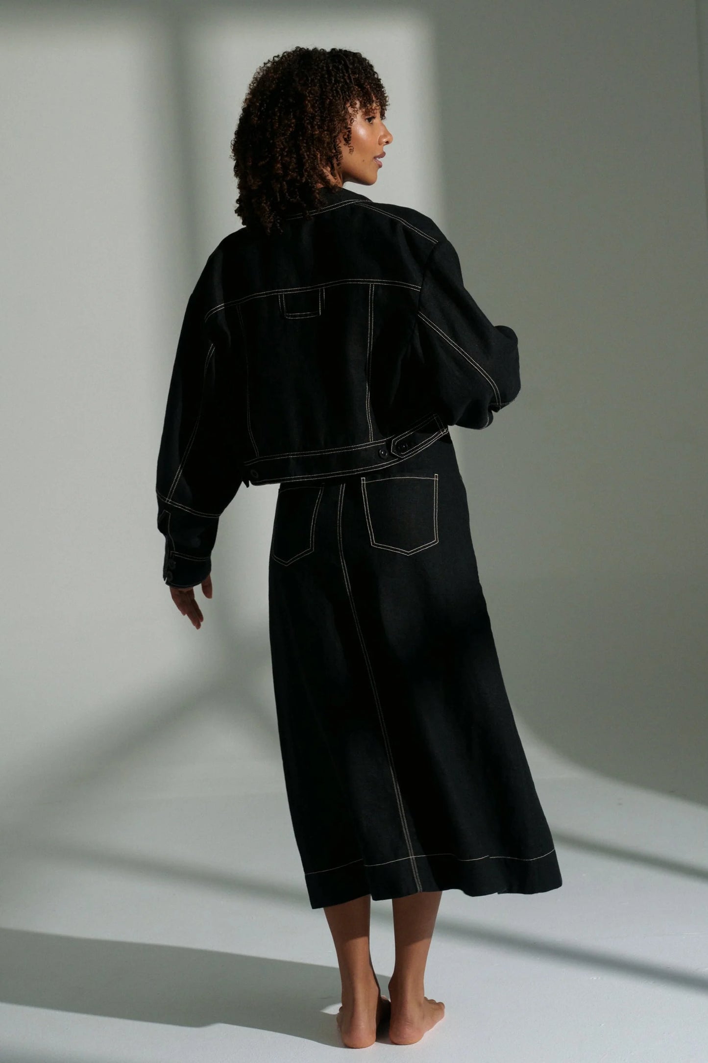 Wes Linen Jacket / Black