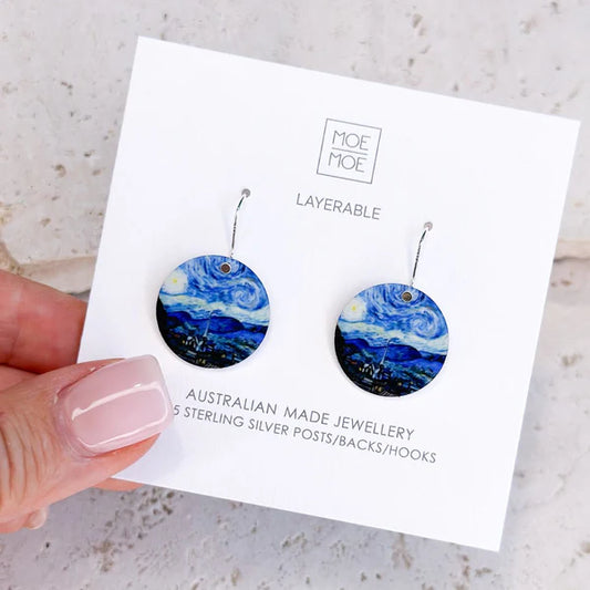 Van Gogh Starry Night Circle Drops