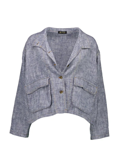 Billie Jacket | Navy Linen