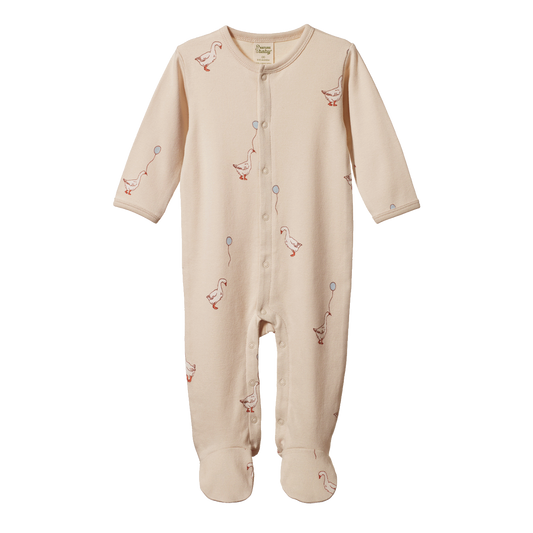 Stretch and Grow / Cotton - Goose Lullaby Print