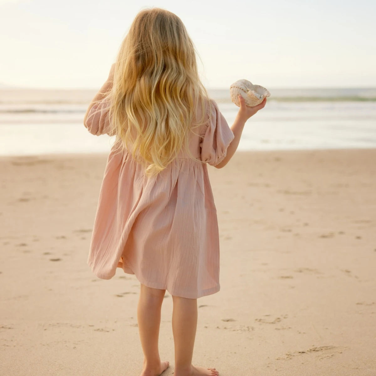 Albertine Dress / Muslin - Rose Dust