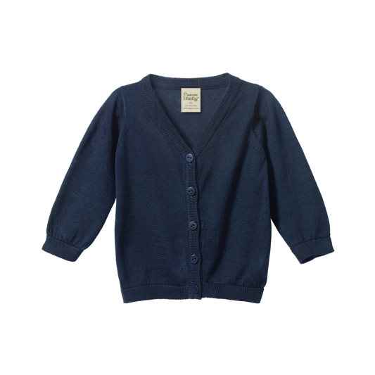 Cardigan / Light Cotton Knit - Navy