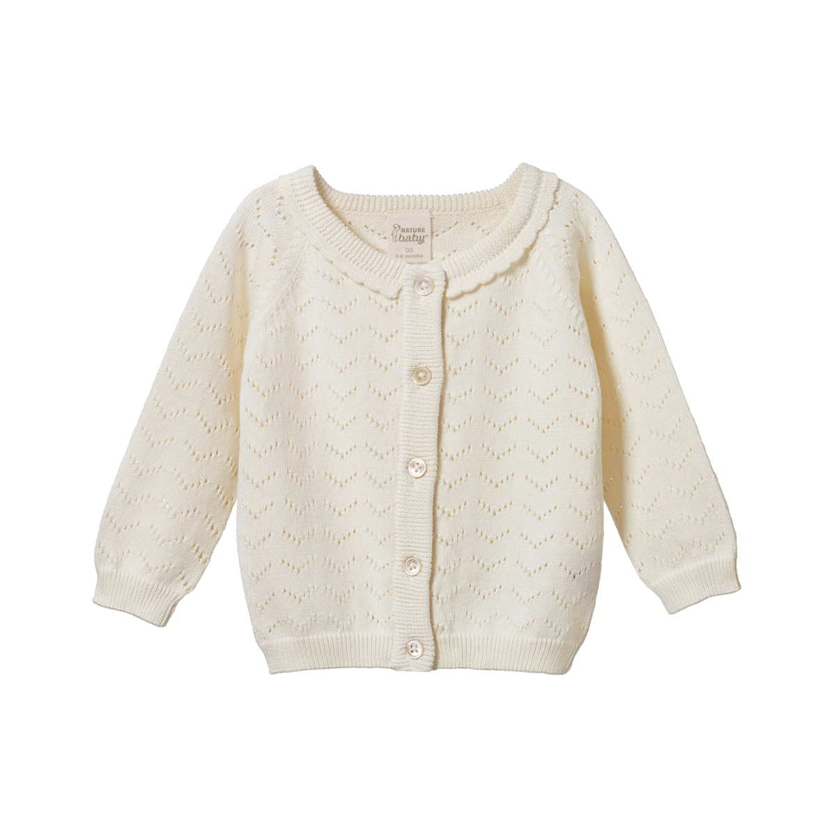 Piper Cardigan / Natural Pointelle
