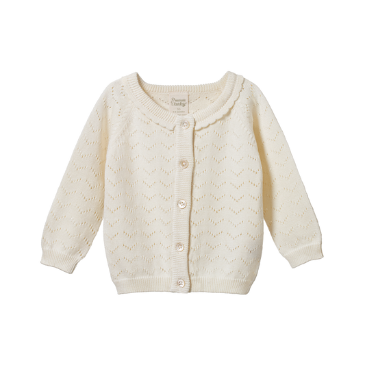 Piper Cardigan / Natural Pointelle