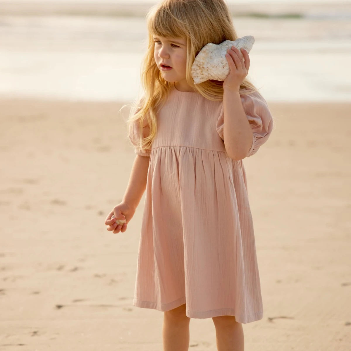 Albertine Dress / Muslin - Rose Dust