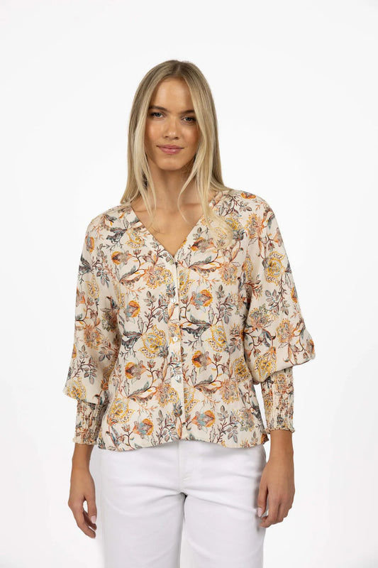 Frances Blouse / Kaffir Lilly Print