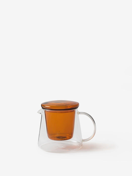 Glass Tea Pot + Amber lid