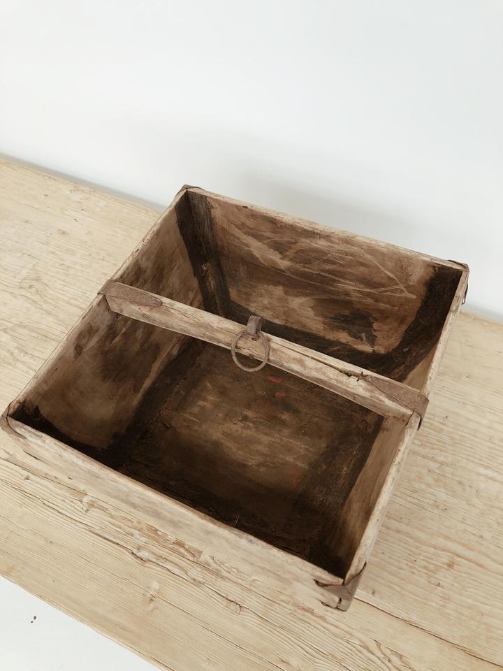 Wooden Rice Measure Bucket / Vintage