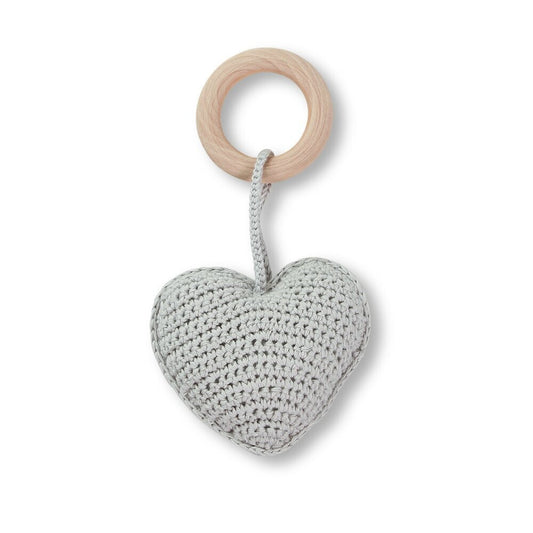 Heart Crocheted Rattle Teether