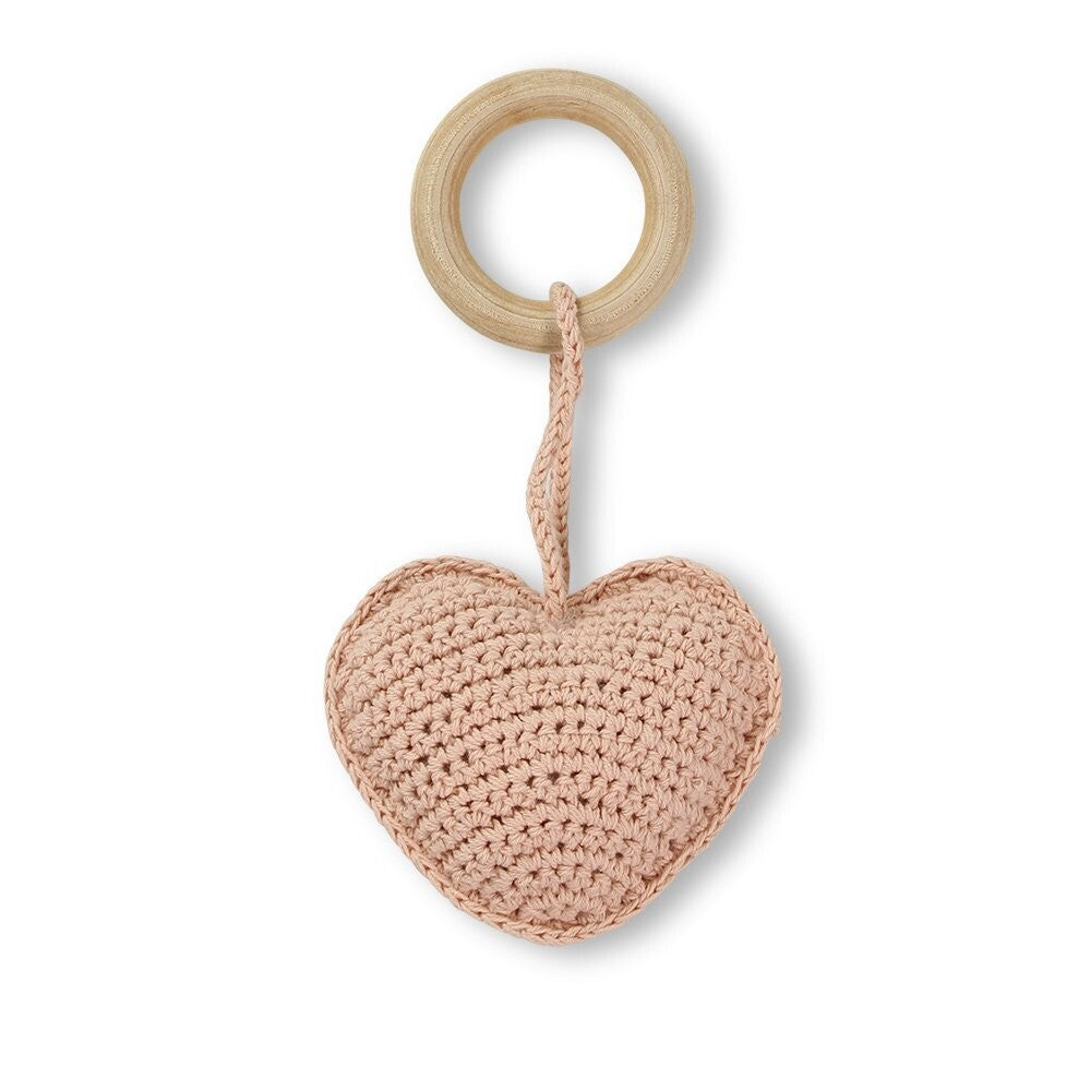 Heart Crocheted Rattle Teether