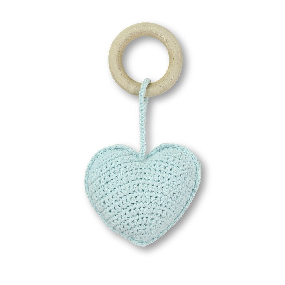 Heart Crocheted Rattle Teether