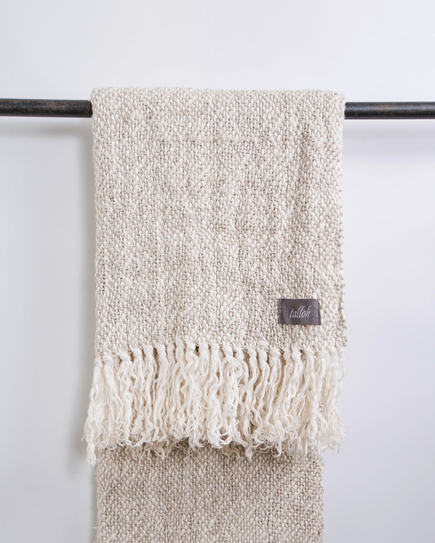 Rosie  Linen Throw | Natural & White