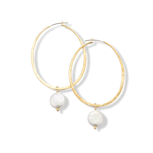 Icaria Pearl Hoops