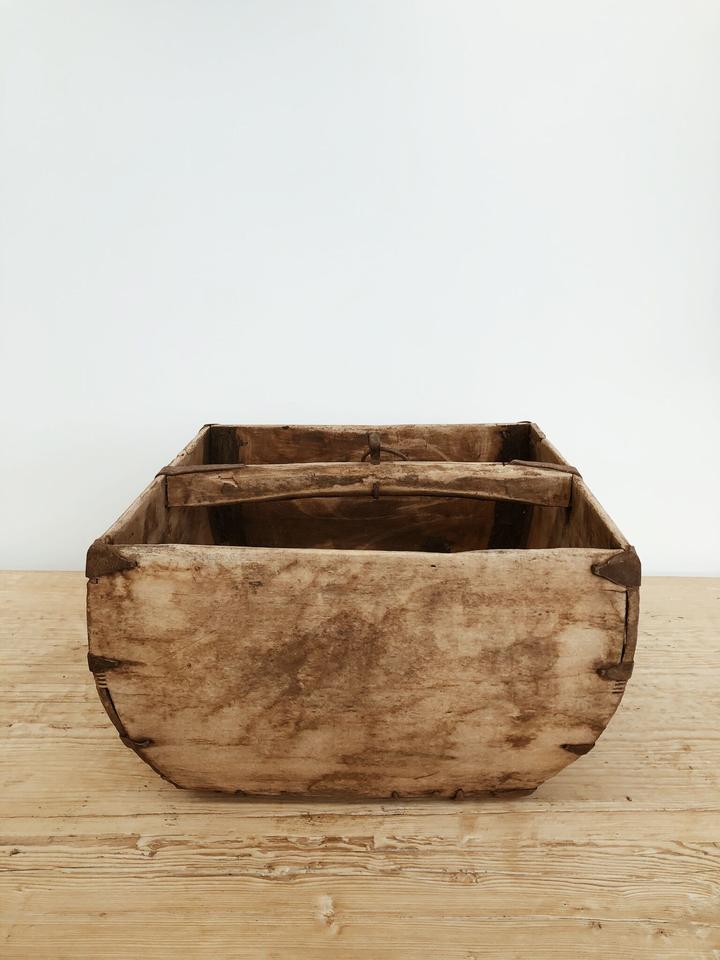 Wooden Rice Measure Bucket / Vintage