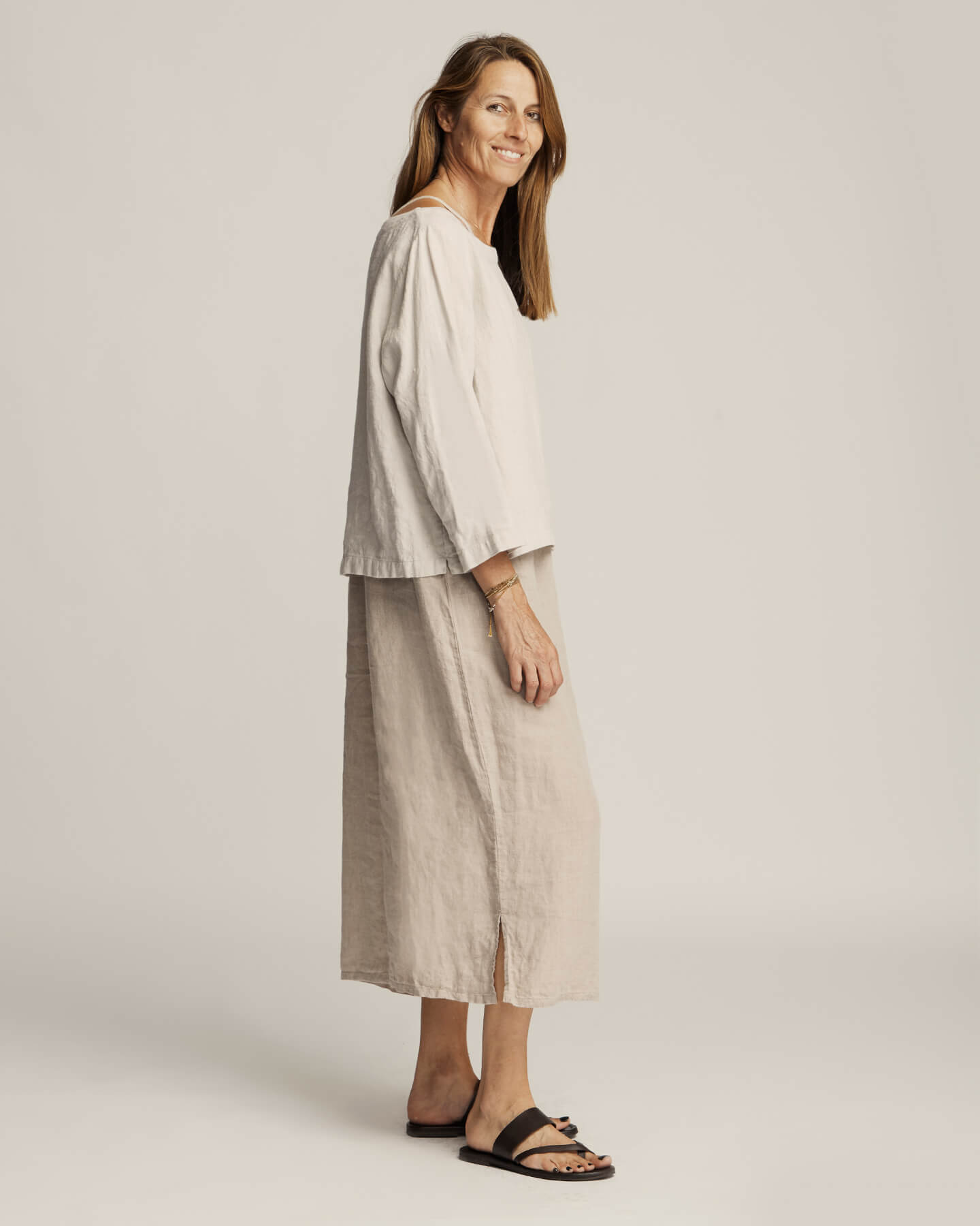 Blossom Pure Linen Top | Birch