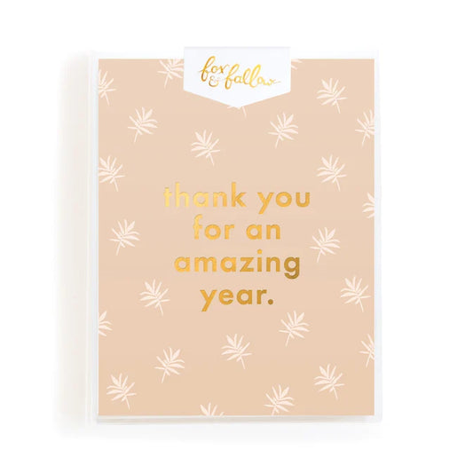 Thankyou For An Amazing Year Card
