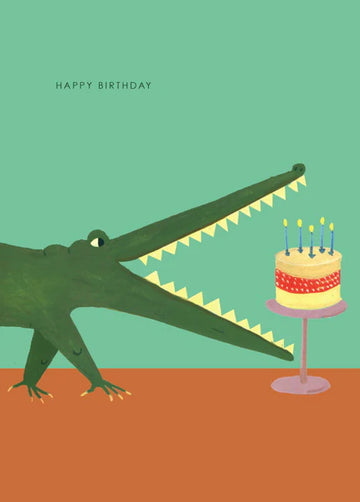 Crocodile Cake Card