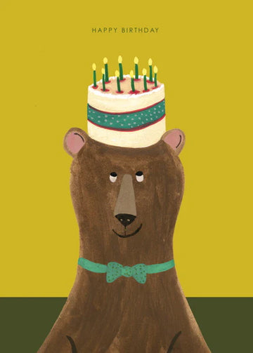 Cake On A Bear Card