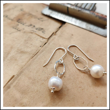 Free Form Pearl Link Earwires