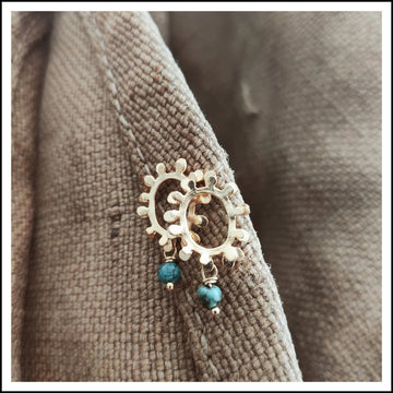 Turquoise Eclipse  Studs