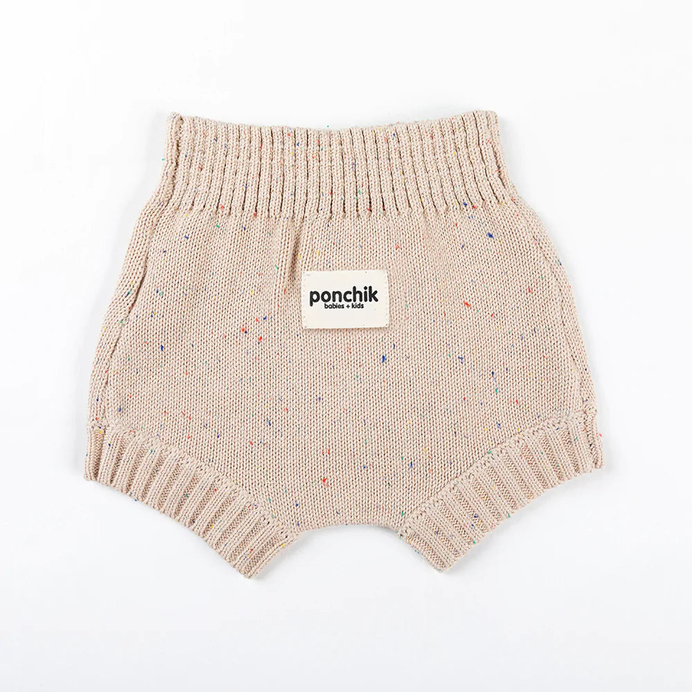 Cotton Knitted Shorties -Sugar Cookie Speckle