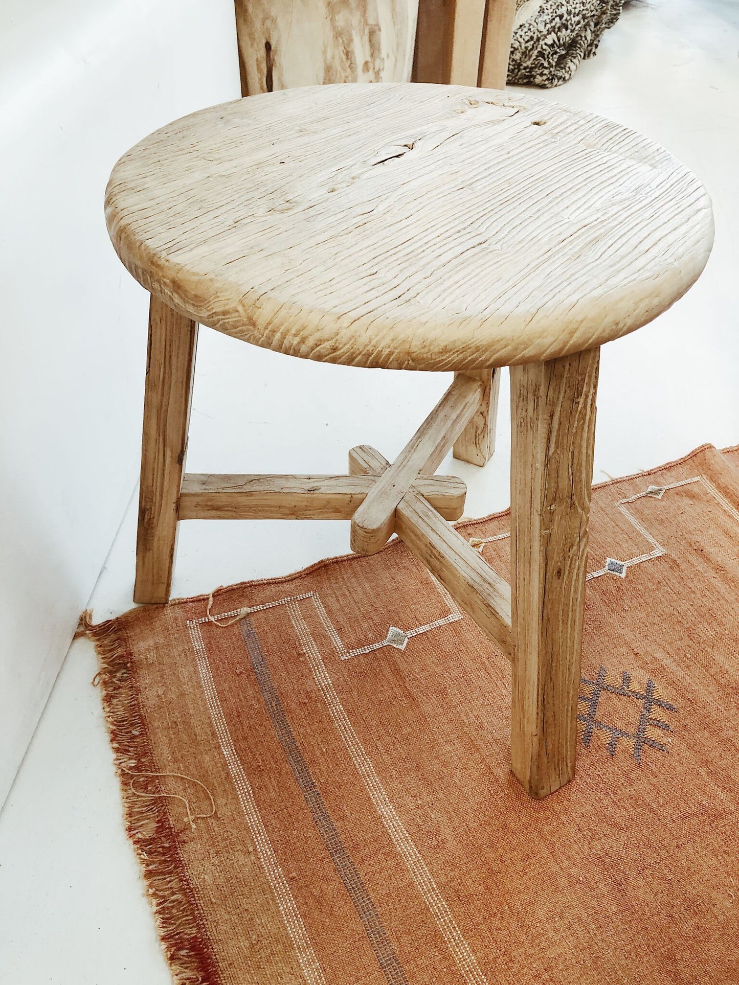 Round Elm Tea Table