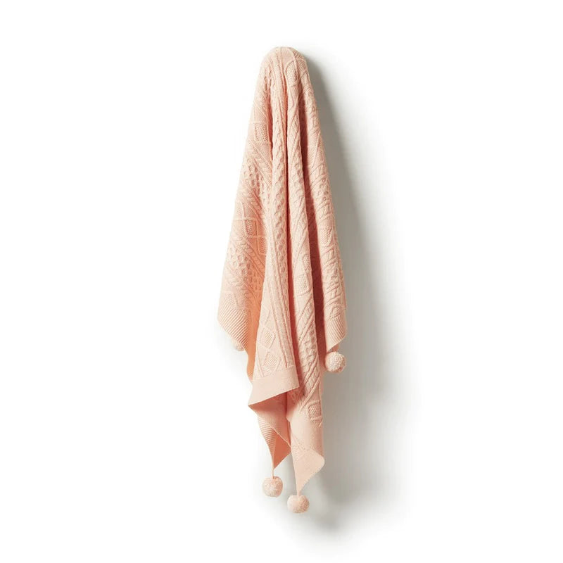 Knitted Cable Knit Blanket