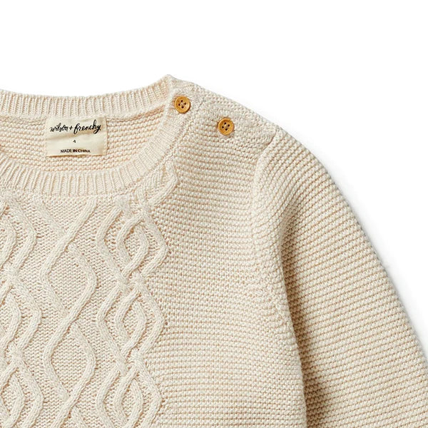 Knitted Cable Jumper | Sand