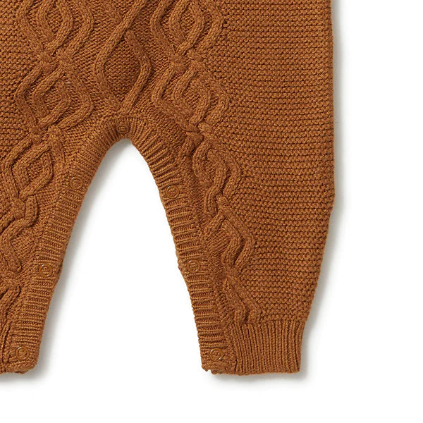 Knitted Cable Growsuit | Spice