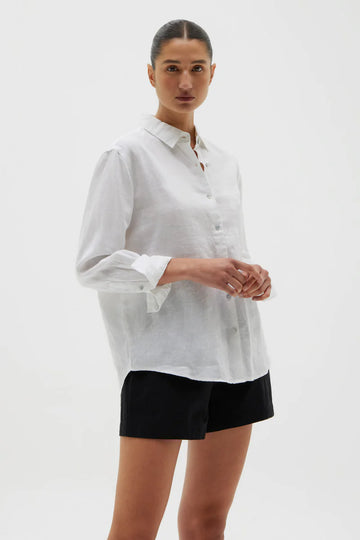 Xander Linen Shirt - White