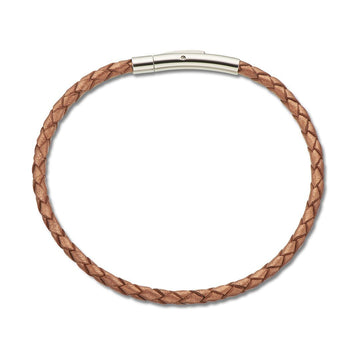 Leather Plaited Bracelet 22cm