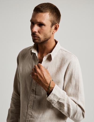 Linen Long Sleeve Shirt | Natural