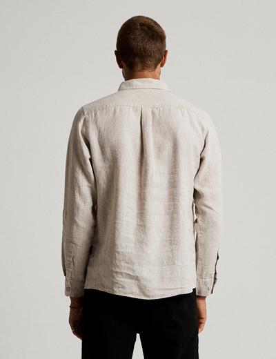 Linen Long Sleeve Shirt | Natural