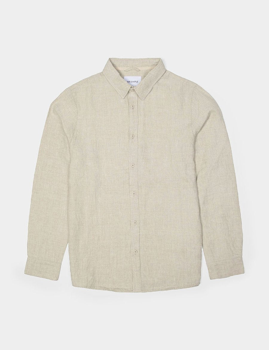 Linen Long Sleeve Shirt | Natural