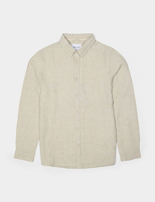 Linen Long Sleeve Shirt | Natural