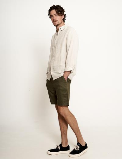 Tanner Linen Shorts | Fatigue