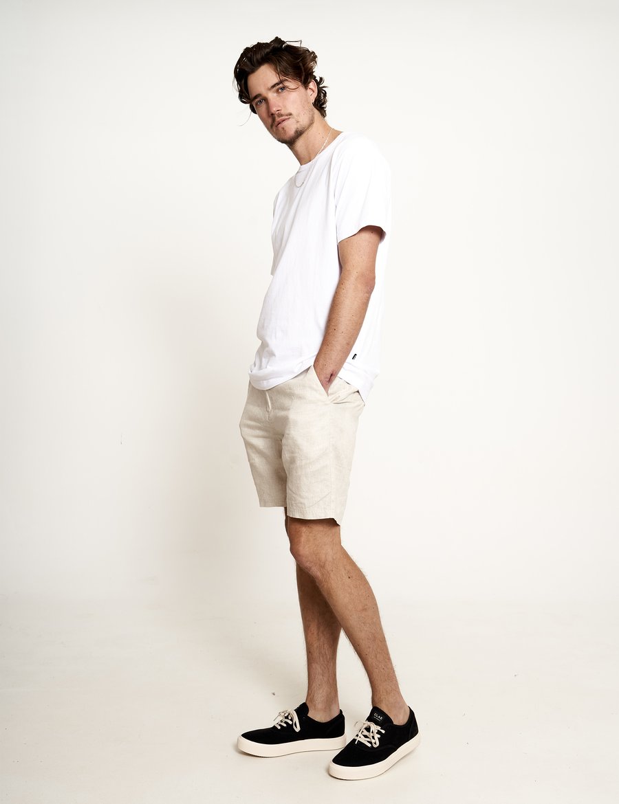 Tanner Linen Shorts | Natural