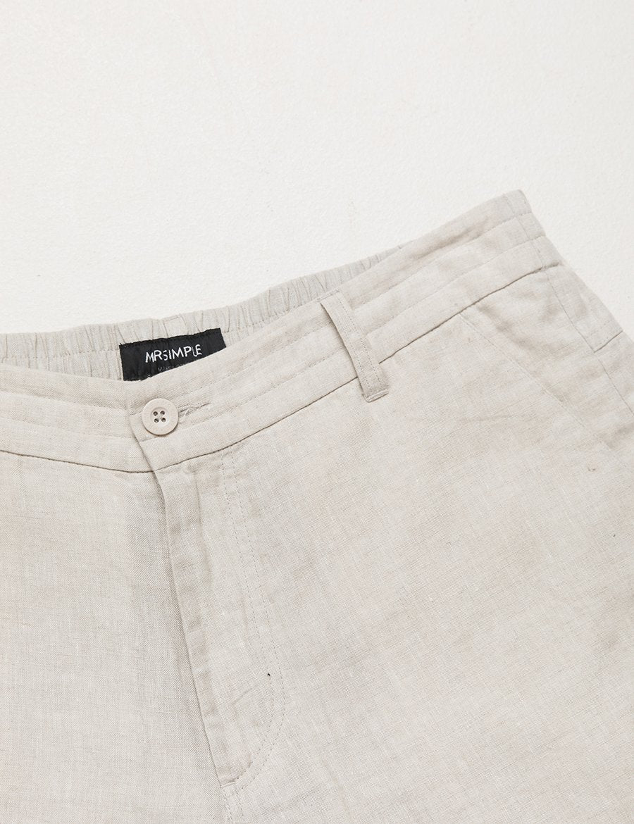 Tanner Linen Shorts | Natural