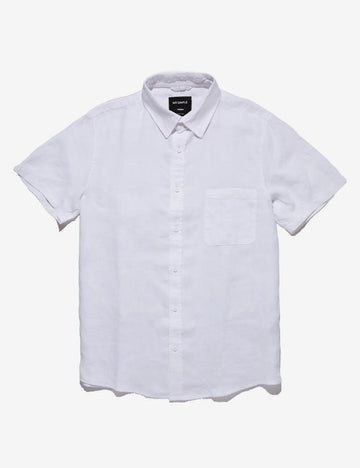 Linen Short Sleeve Shirt - White