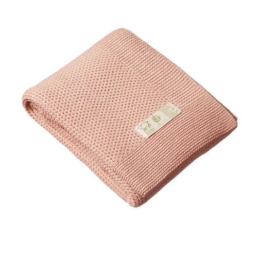 Merino Knit Blanket | Rose Dust