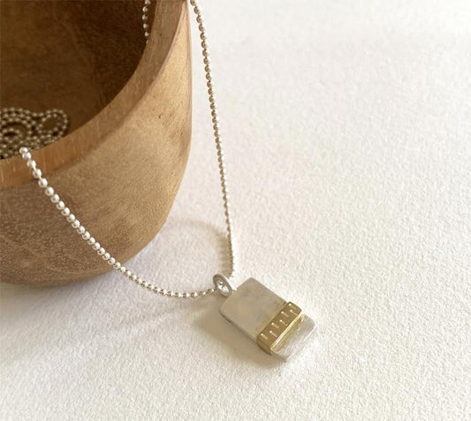 Gold Band Pendant Necklace